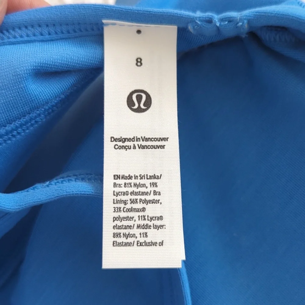 Lululemon Flow Y Bra Nulu Light Support, A–C Cups - Pool Party Size 8 - Picture 10 of 11